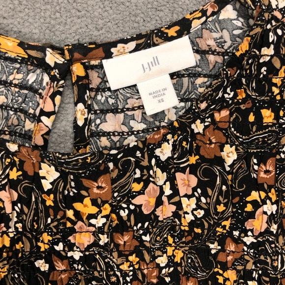 J. JILL Floral Cottagecore long sleeve flowy top size XS - Picture 3 of 9